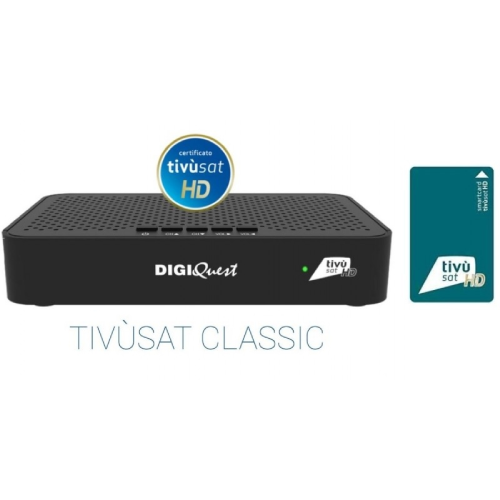 Digiquest TivùSat 4K ULTRA HD CAM + Pre Activated Card for Italian TV