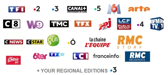 French TNTSAT Channel List