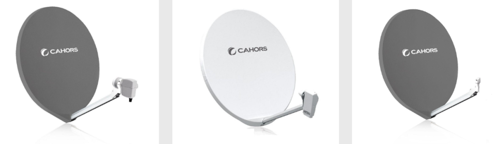 Cahors Triax and Sky Fibreglass Satellite Dishes